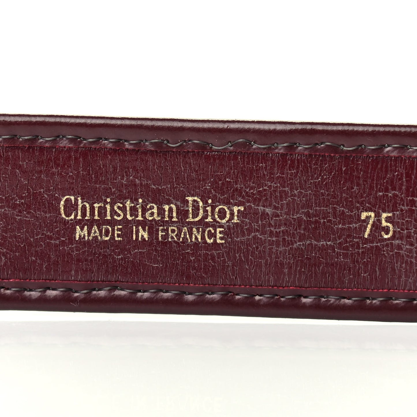 Monogram Buckle Belt 75 Burgundy