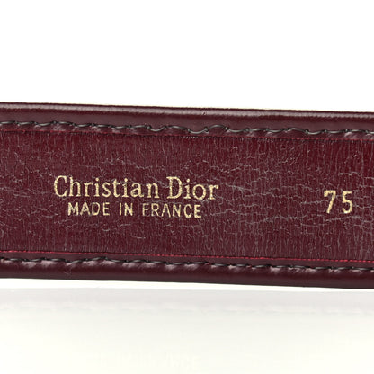 Christian Dior Monogram Buckle Belt 75 Burgundy 5 of 5