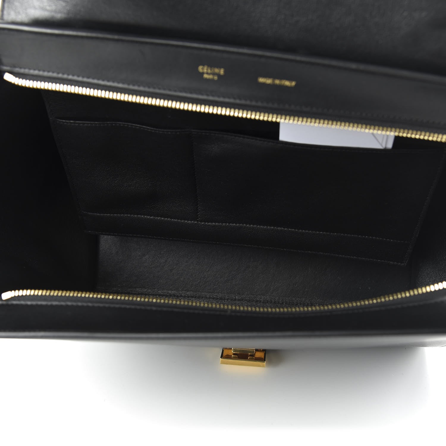 Celine Drummed Calfskin Suede Medium Tri-color Trapeze Indigo 5 of 10