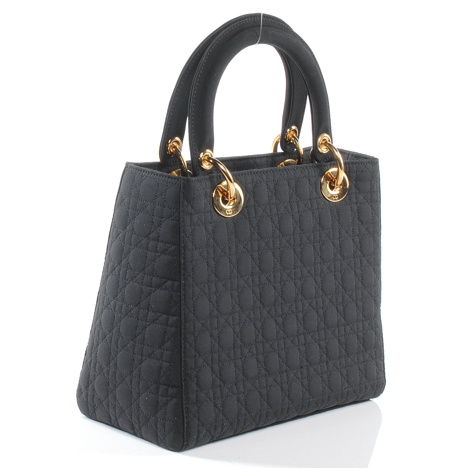 Christian Dior Nylon Cannage Medium Lady Dior Black 3 of 7