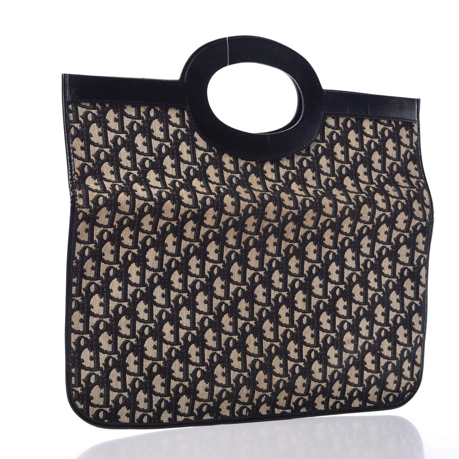 Christian Dior Monogram Fold Over Clutch Black 6 of 17