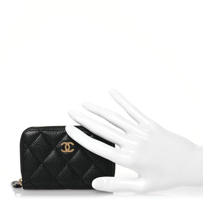 Chanel Caviar Quilted Classic Zipped Coin Purse Black 2 of 13
