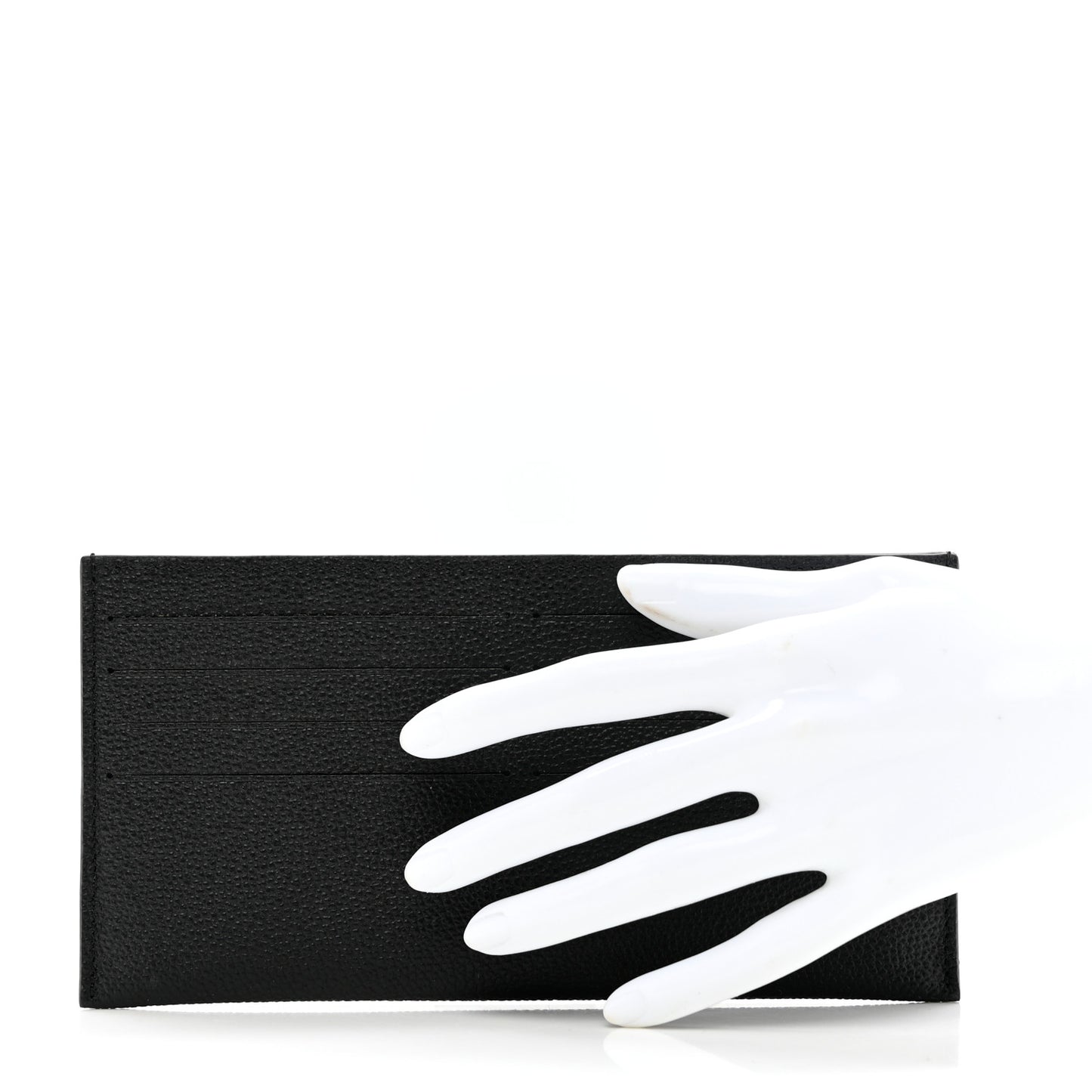 Calfskin Felicie Chain Wallet Card Holder Insert Black