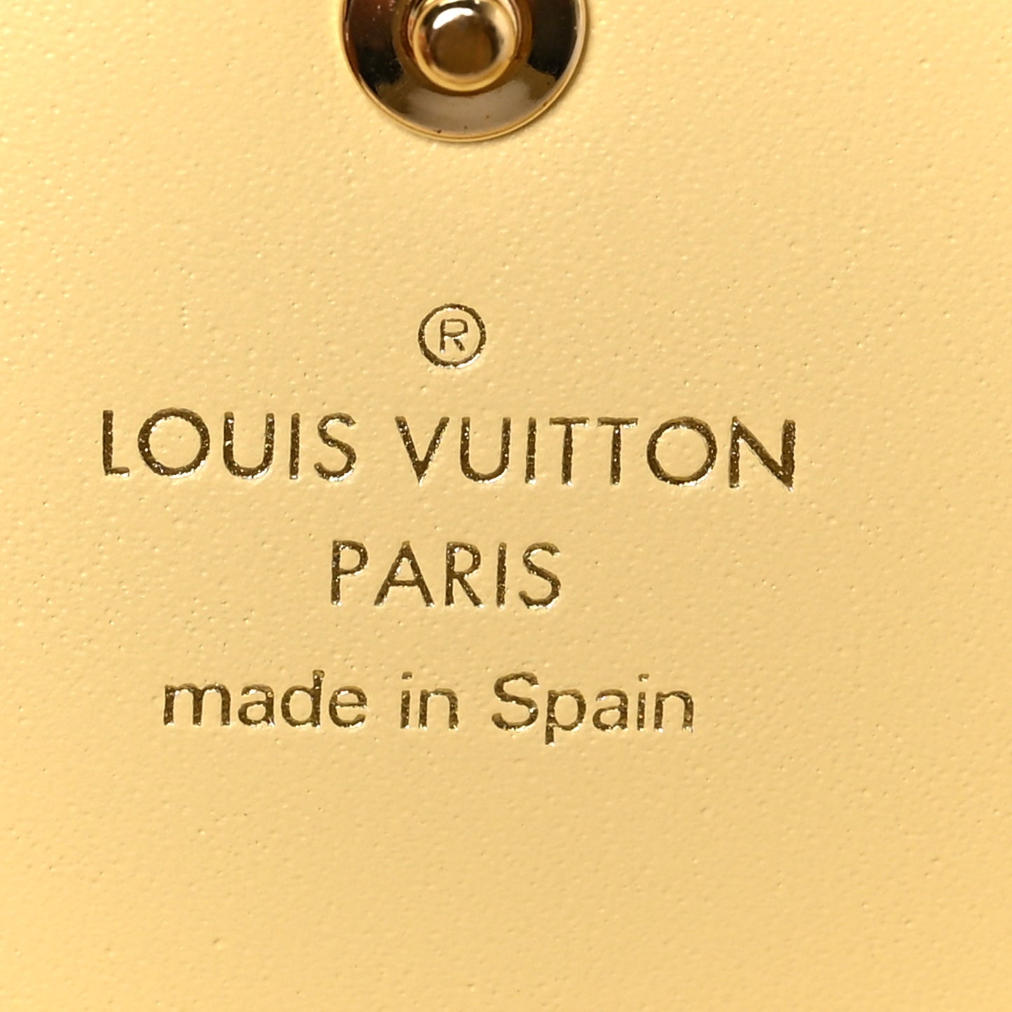 Calfskin Nanogram Embossed Sarah Wallet NM Jaune