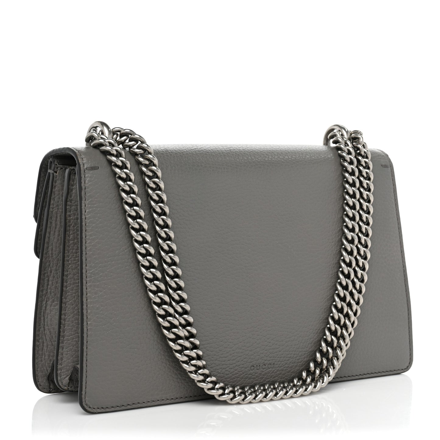 Pebbled Calfskin Small Dionysus Shoulder Bag Dusty Grey