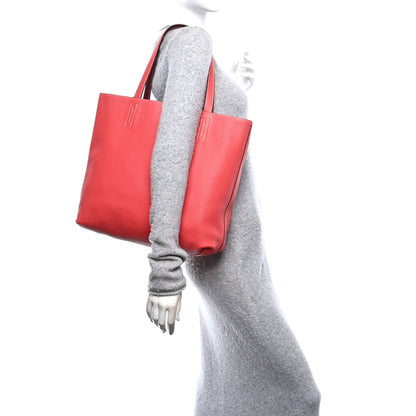 Hermes Taurillon Clemence Double Sens 36 Reversible Tote Rubis Bougainvillea 2 of 15