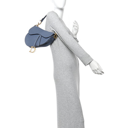 Christian Dior Shiny Goatskin Saddle Bag Cloud Blue 2 of 10