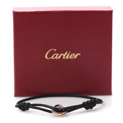 Cartier 18K Pink Yellow White Gold Trinity Adjustable Cord Bracelet Black 7 of 7