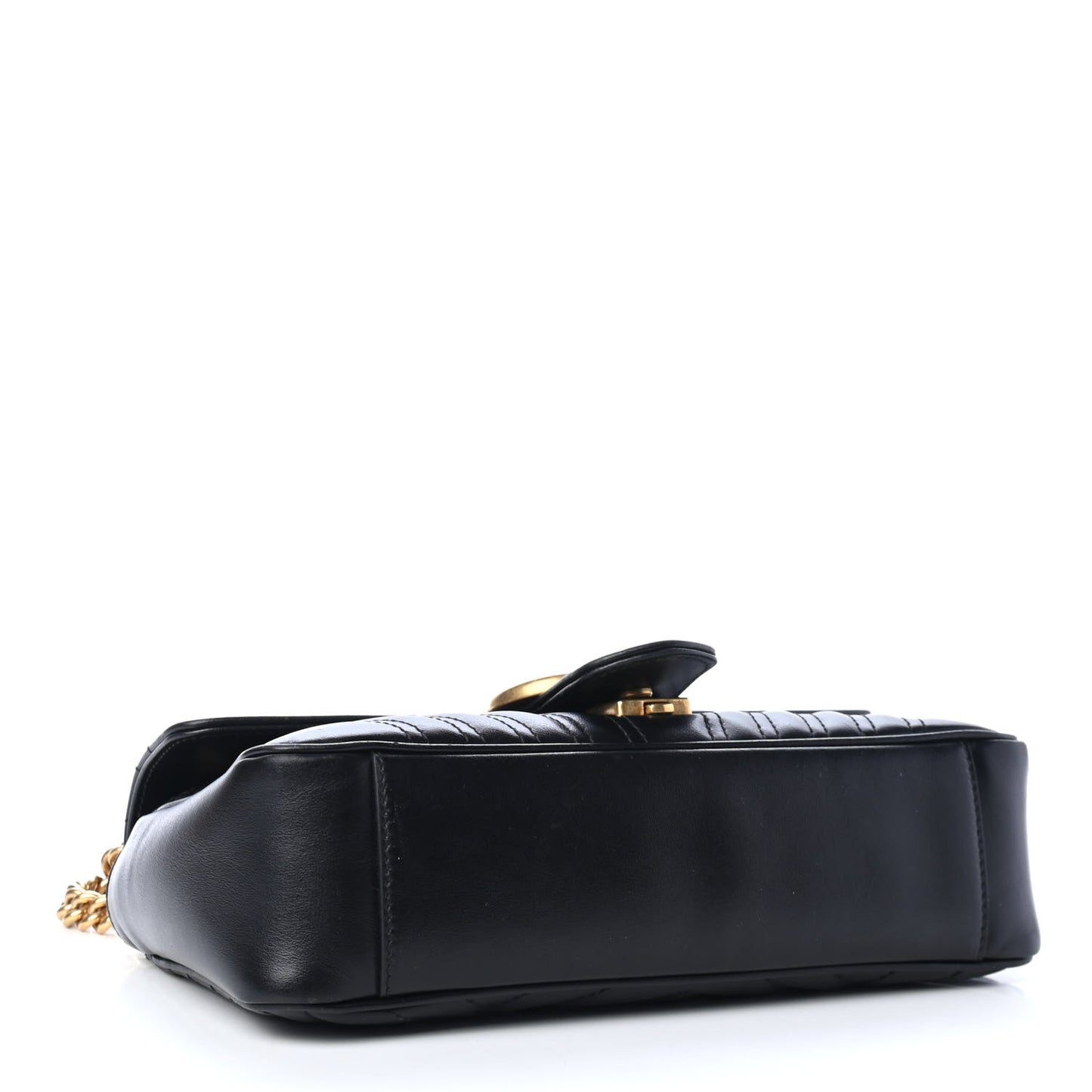 Calfskin Matelasse Small GG Marmont Shoulder Bag Black