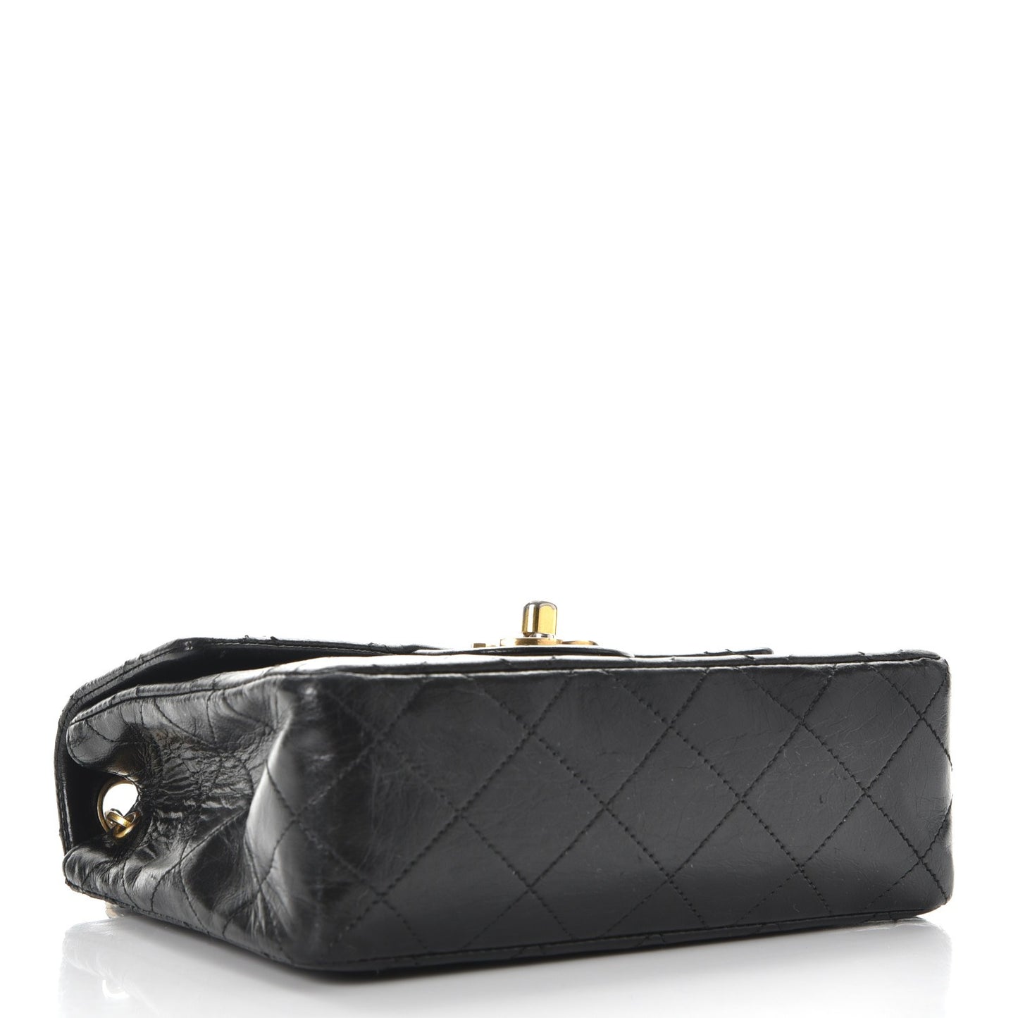Lambskin Quilted Mini Square Flap Black