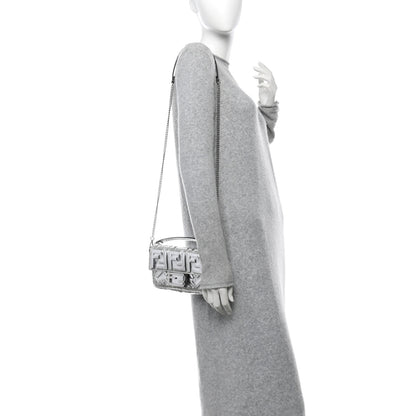 Fendi Rock Millenium FF 1974 Embossed Mini Baguette Palladio 2 of 12
