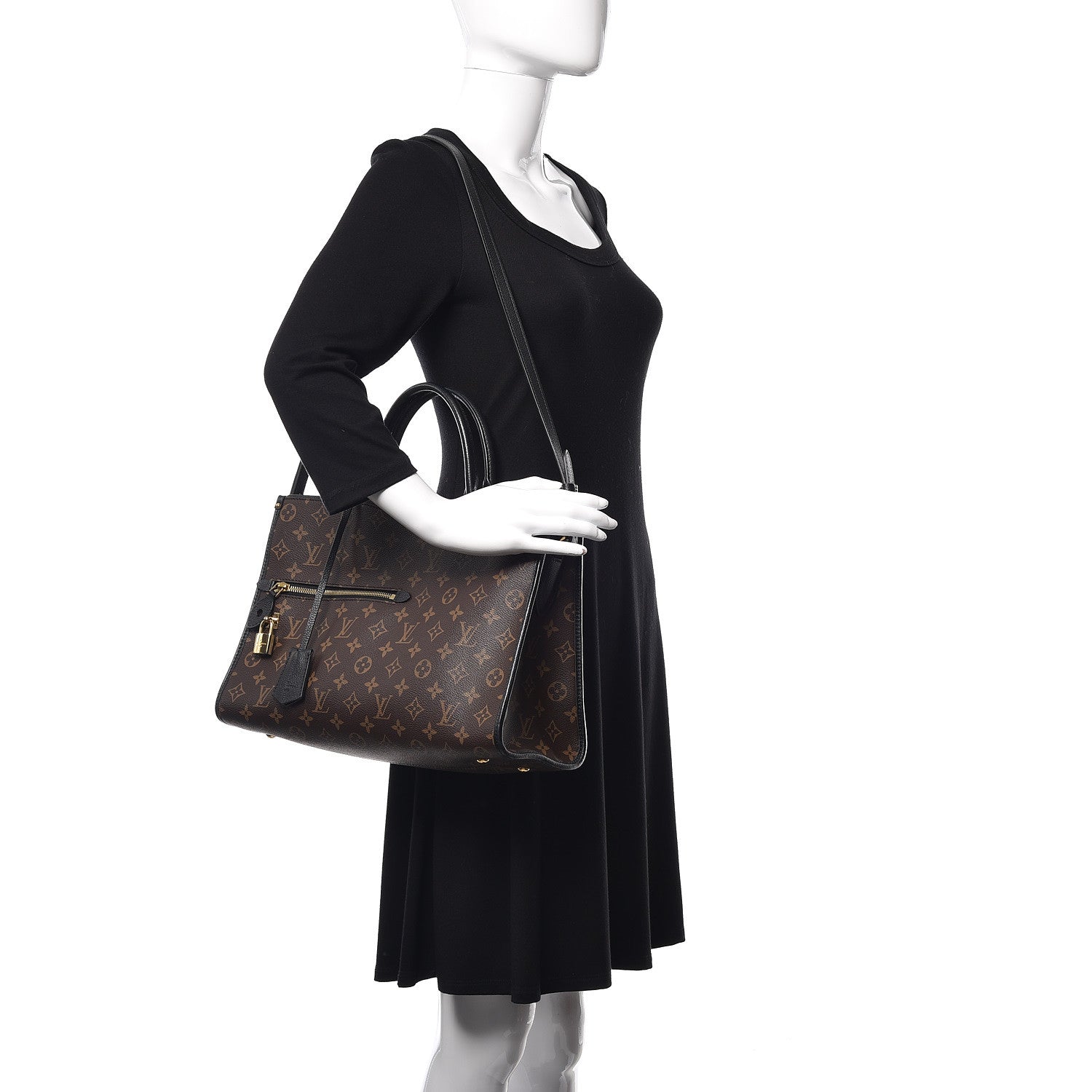 Louis Vuitton Monogram Popincourt MM Black 2 of 8