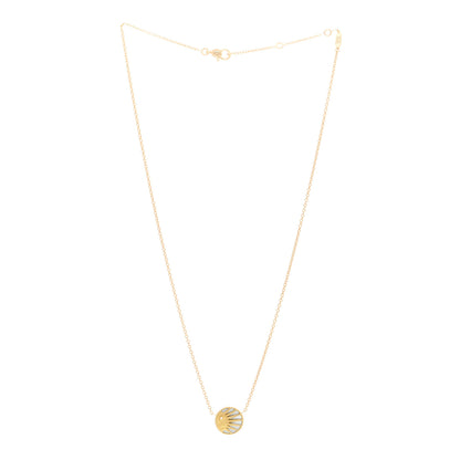 Christian Dior 18K Yellow Gold Diamond Black Onyx Mother of Pearl Rose Celeste Pendant Necklace 3 of 4
