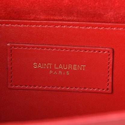 Saint Laurent Calfskin Monogram Cassandre Clutch Rouge Orient 6 of 8