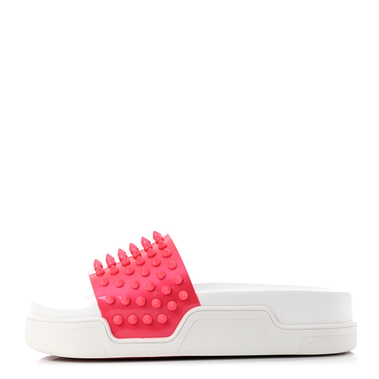 Calfskin Donna Studded Pool Fun Platform Flat Slide Sandals 36 Floride