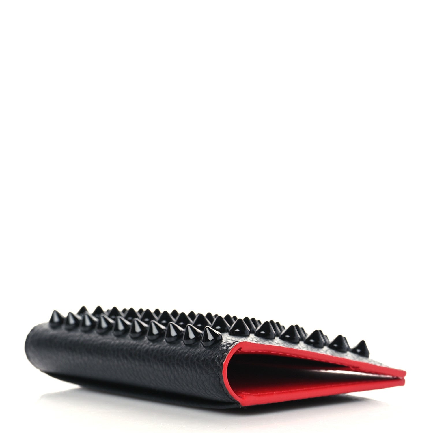Christian Louboutin Calfskin Spiked Sifnos Bi-Fold Wallet Black 4 of 8