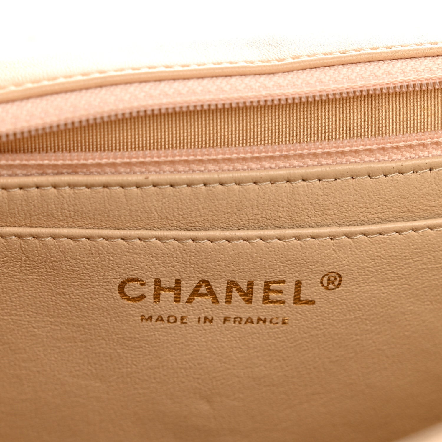 Chanel Lambskin Quilted Jumbo Single Flap Beige 6 of 14
