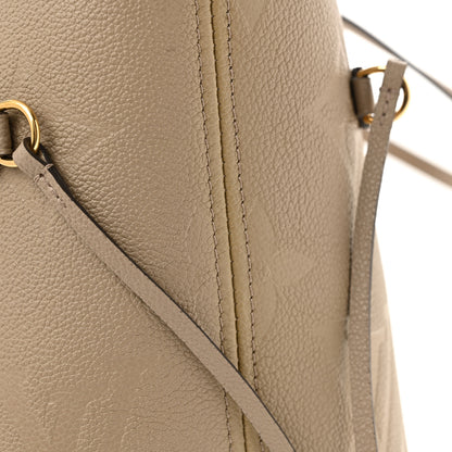 Louis Vuitton Empreinte Monogram Giant Neverfull MM Tourterelle 11 of 13