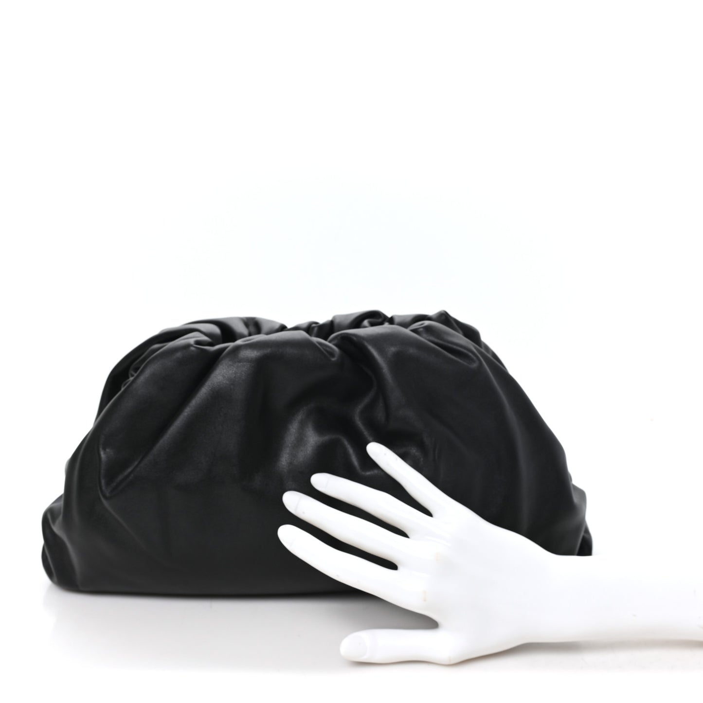 Smooth Butter Calf The Pouch Oversized Clutch Black