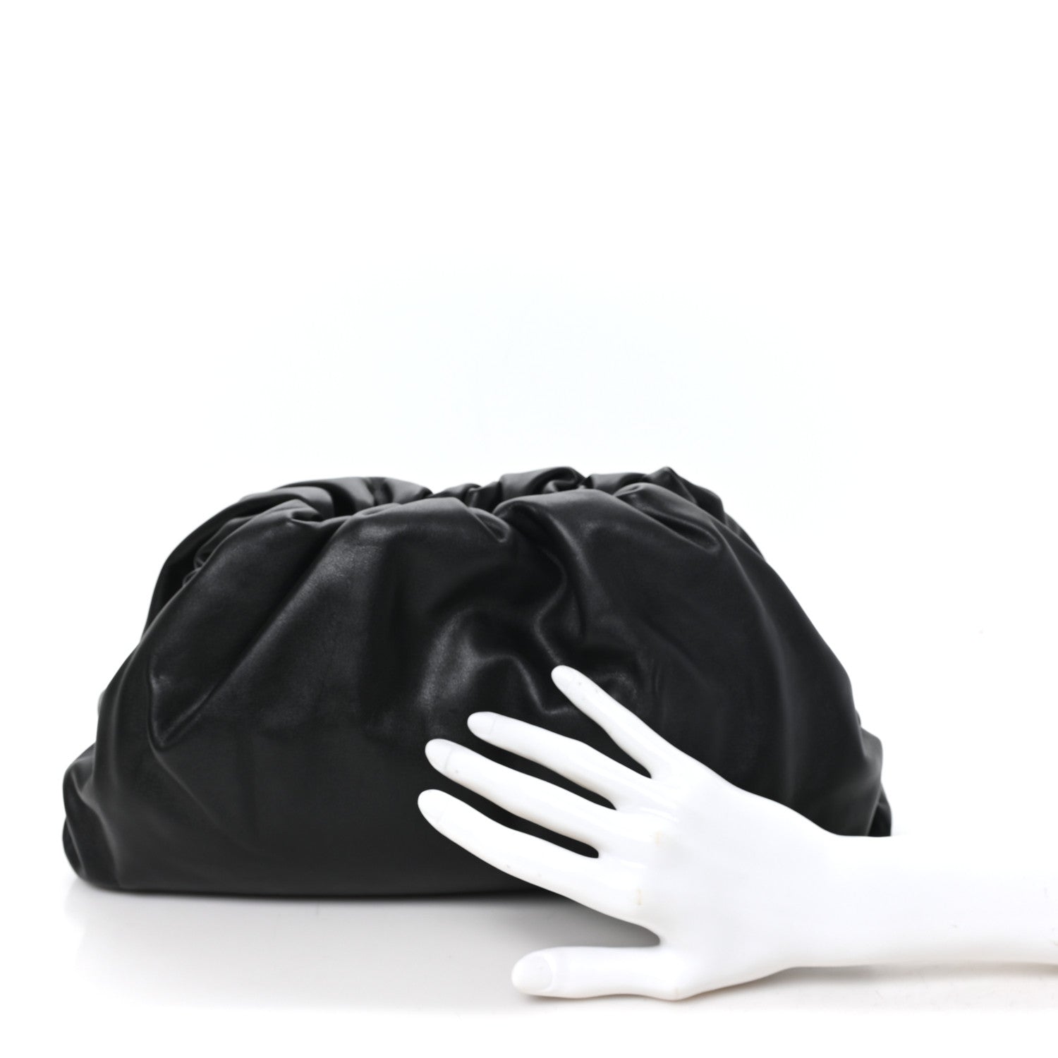 Bottega Veneta Smooth Butter Calf The Pouch Oversized Clutch Black 2 of 7