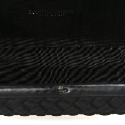 Bottega Veneta Satin Ayers Intreccio Impero Stretch Knot Clutch Black 5 of 7