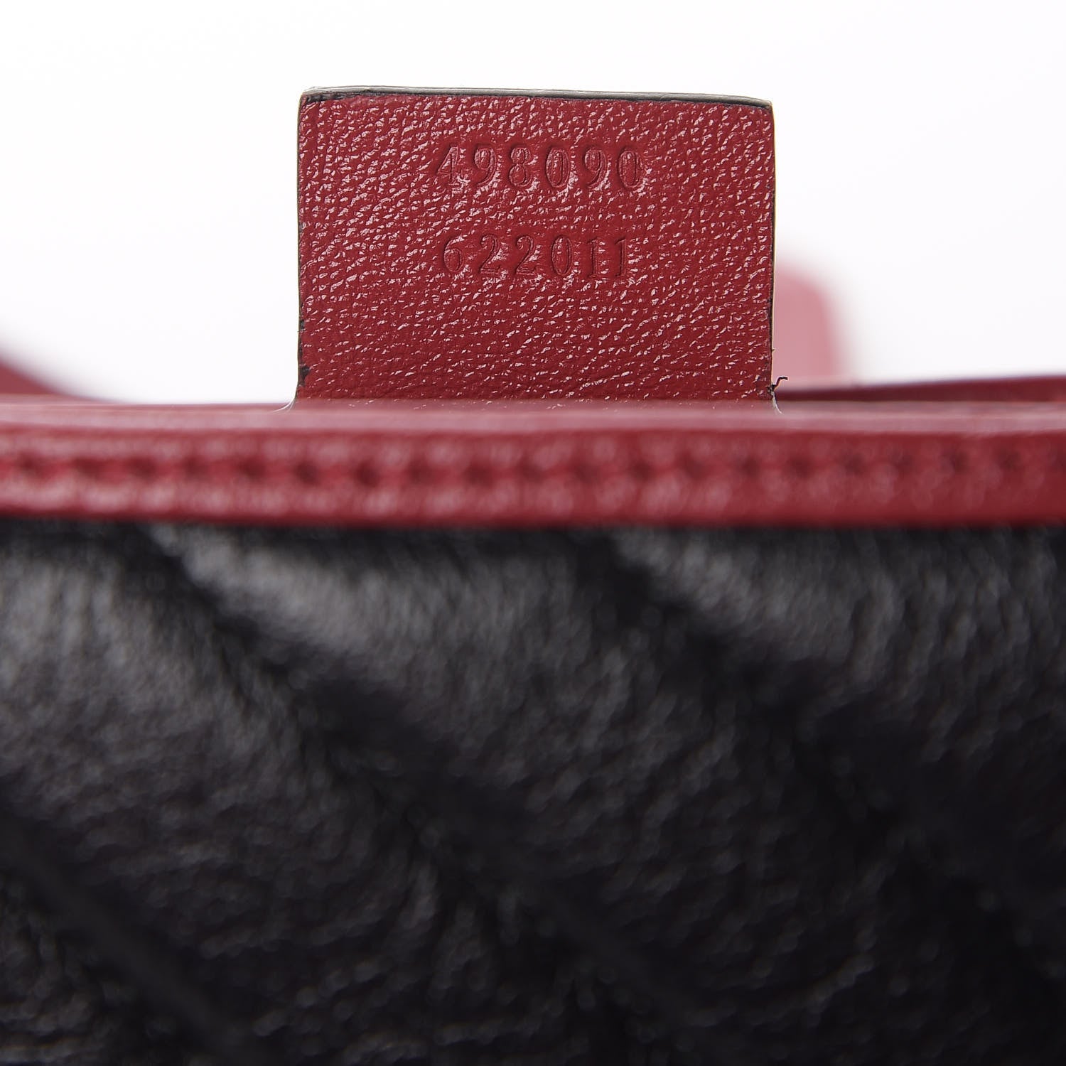 Gucci Vintage Effect Calfskin Matelasse Diagonal Large Torchon GG Marmont Shoulder Bag Black Romantic Cherry 8 of 10
