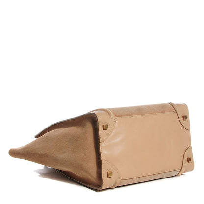 Celine Smooth Calfskin Suede Mini Luggage Camel 4 of 9
