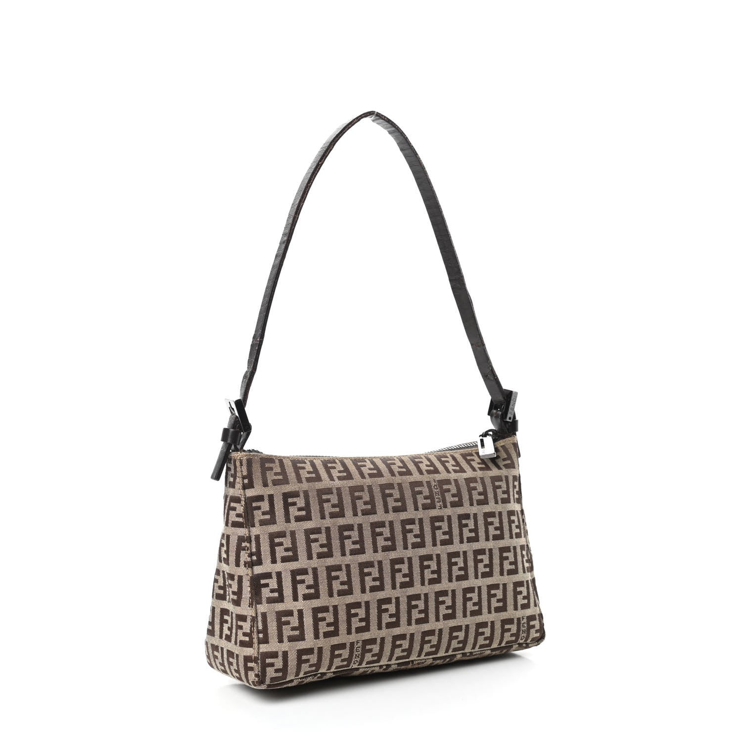 Fendi Zucchino Pochette Dark Brown 3 of 9