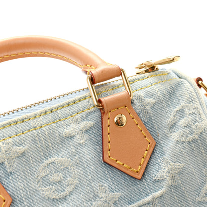 Louis Vuitton Monogram Denim Nano Speedy Sky Blue 10 of 12