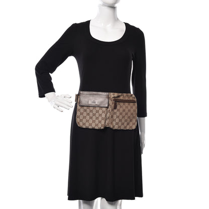 Gucci GG Monogram Double Pocket Belt Bag Brown 2 of 19