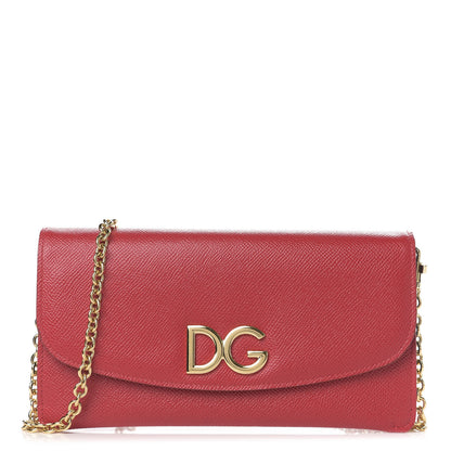Dolce & Gabbana Dauphine Wallet On Chain Rosso 1 of 11