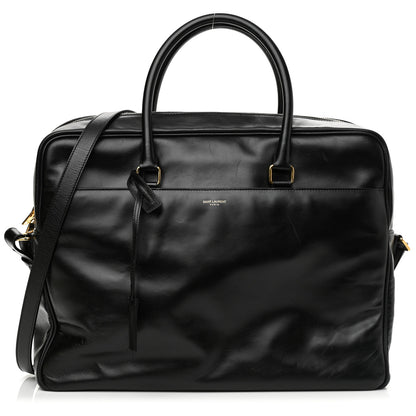 Saint Laurent Calfskin Small Classic Duffle Briefcase Black 1 of 13