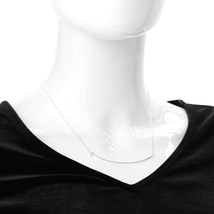 Tiffany Sterling Silver Large T Smile Pendant Necklace 2 of 6