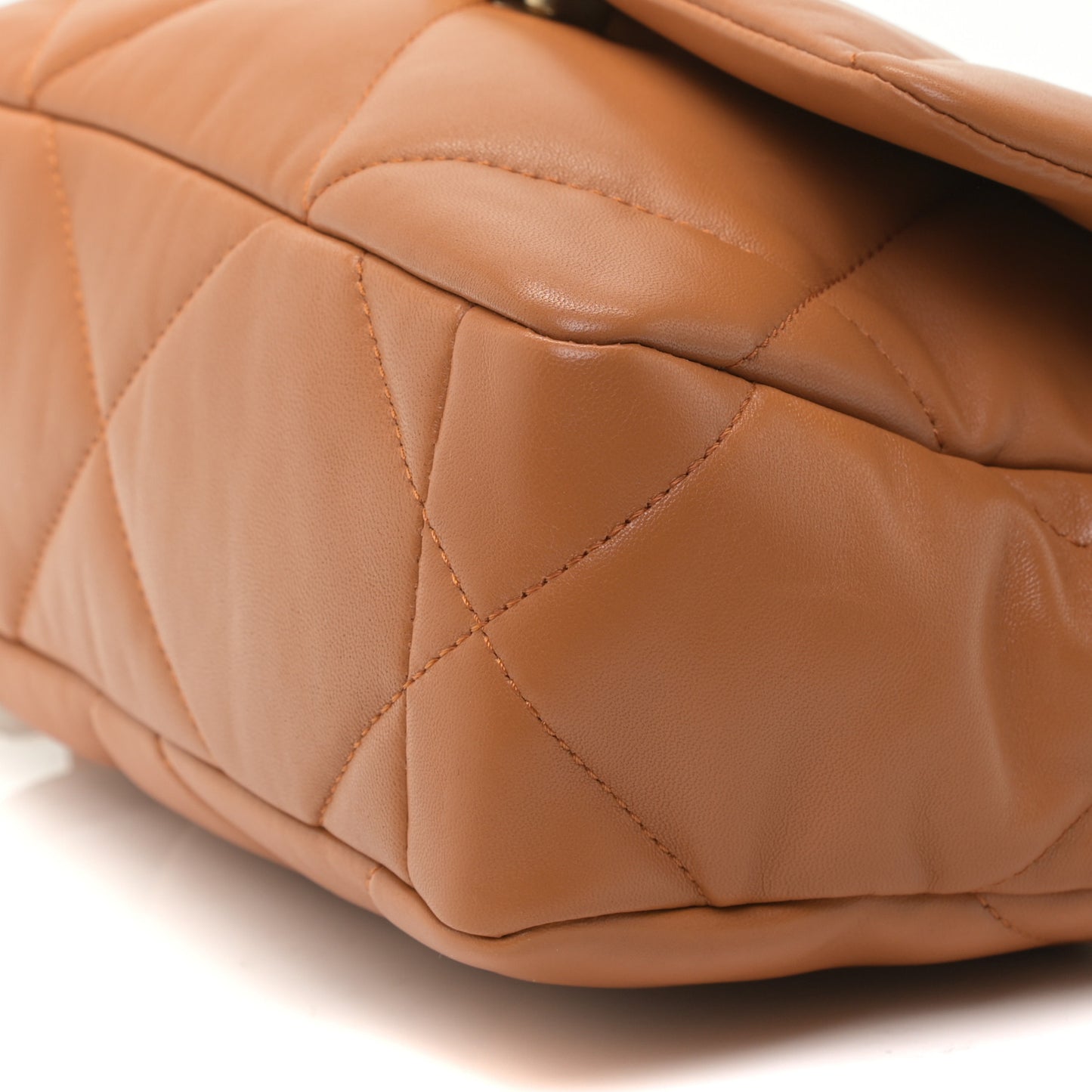 Lambskin Quilted Medium Chanel 19 Flap Brown