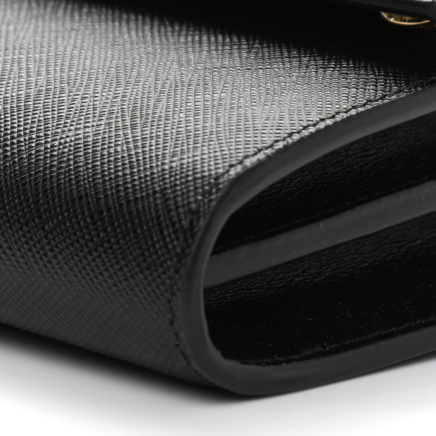 Saffiano Wallet With Shoulder Strap Black