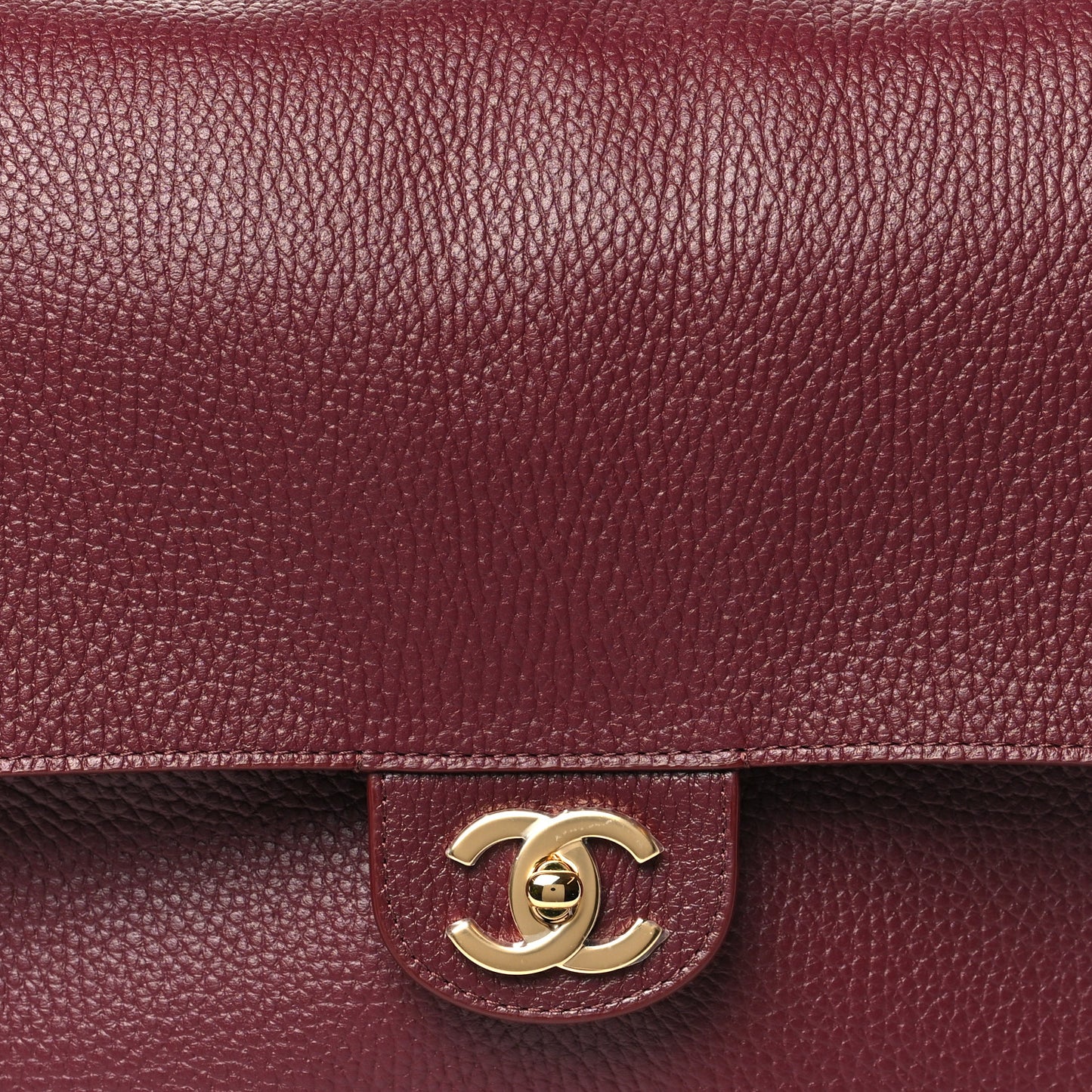 Grained Calfskin Souplissimo Maxi Flap Burgundy