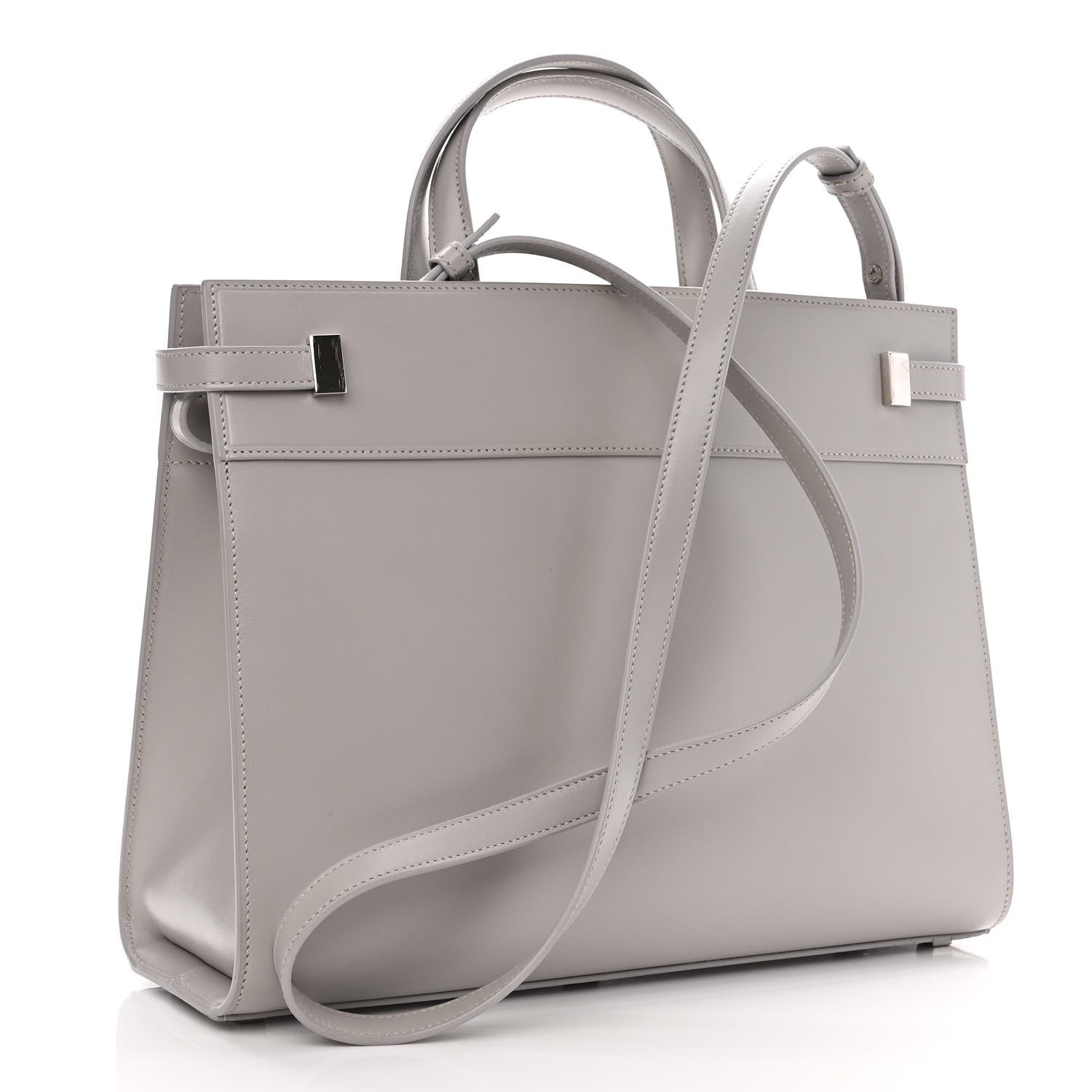 Saint Laurent Calfskin Small Manhattan Shopper Tote Granite 3 of 11