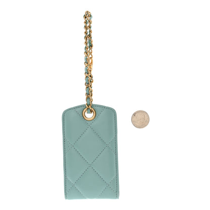 Chanel Goatskin Quilted Chanel 19 Luggage Tag Light Blue 2 of 7