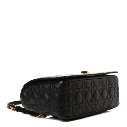 Christian Dior Grained Calfskin Cannage Large Caro Bag Black 4 of 15