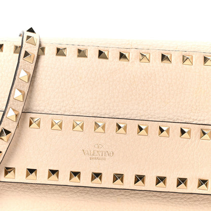 Valentino Garavani Pebbled Calfskin Rockstud Side Slip Crossbody Ivory 7 of 9