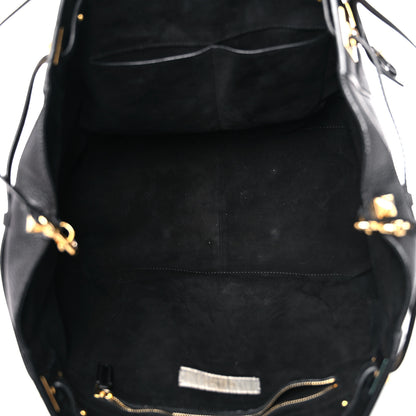 Valentino Garavani Grained Calfskin Jamaica Beaded My Rockstud Tote Black 5 of 15