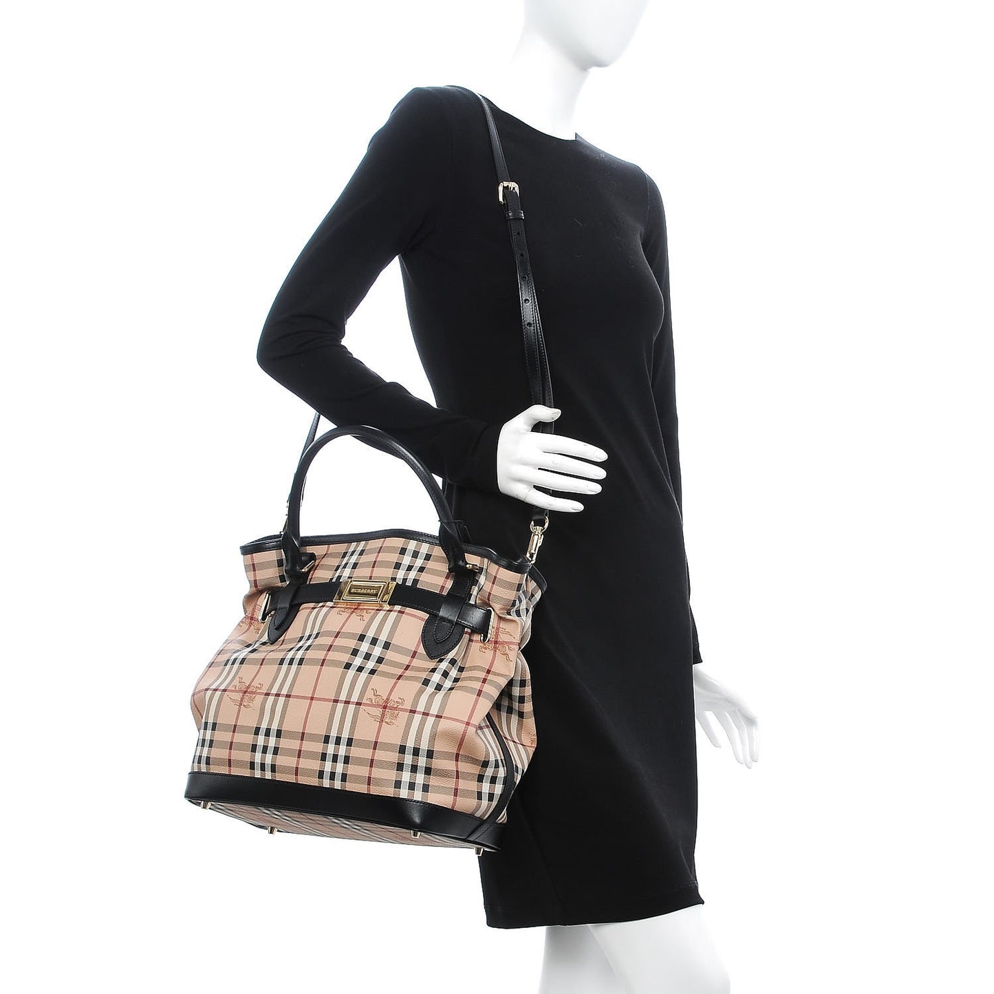 Haymarket Check Medium Golderton Tote Black