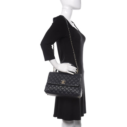 Chanel Caviar Quilted Small Coco Handle Flap Navy 2 of 11