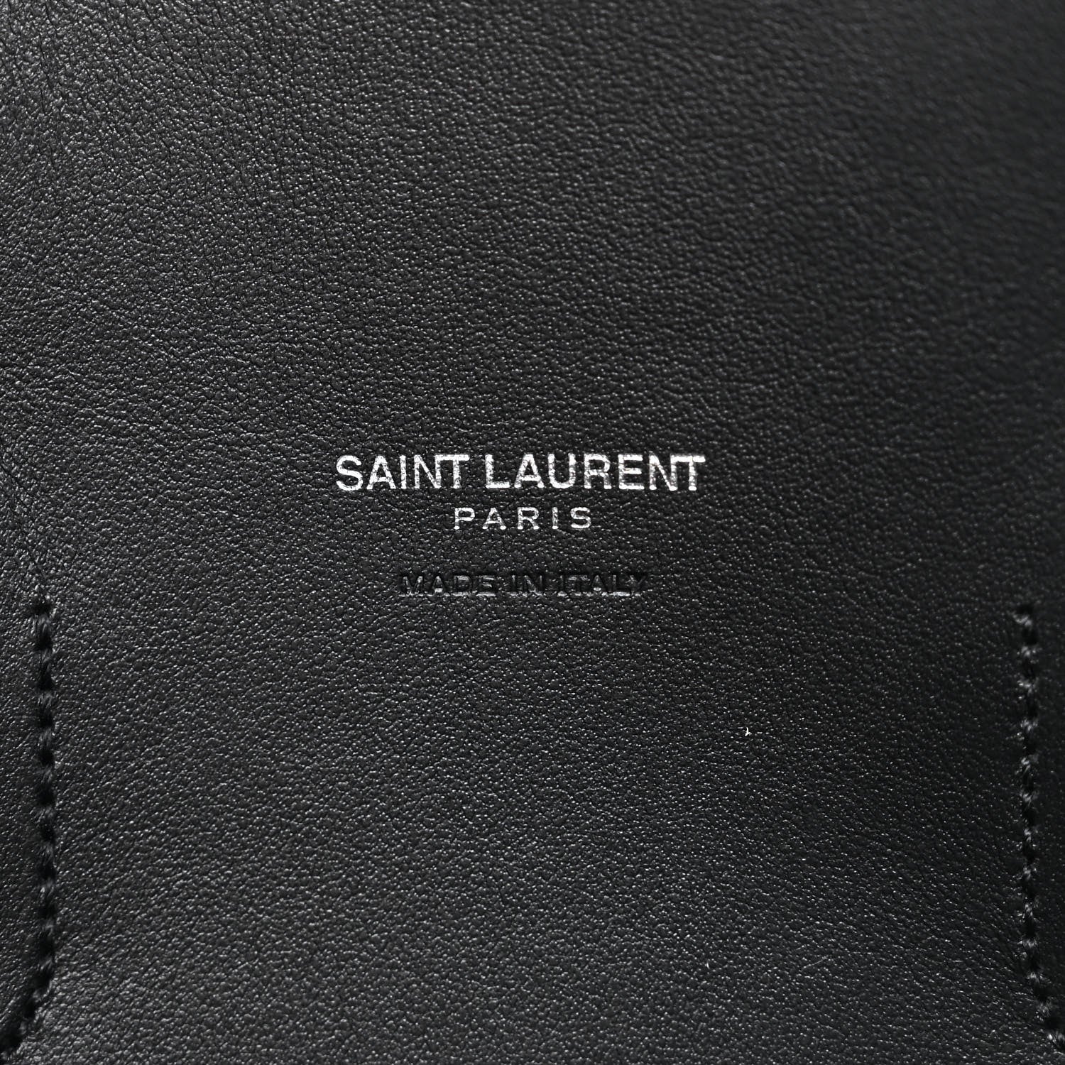 Saint Laurent Grained Calfskin Topstitch Small Sac De Jour Black Porcelain 8 of 12