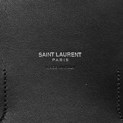 Saint Laurent Grained Calfskin Topstitch Small Sac De Jour Black Porcelain 8 of 12