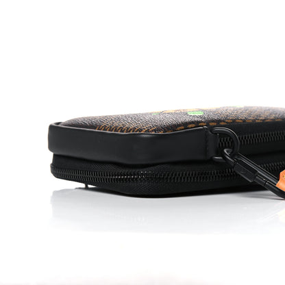 Louis Vuitton X NIGO Giant Damier Ebene Tortoise Double Phone Pouch 10 of 13