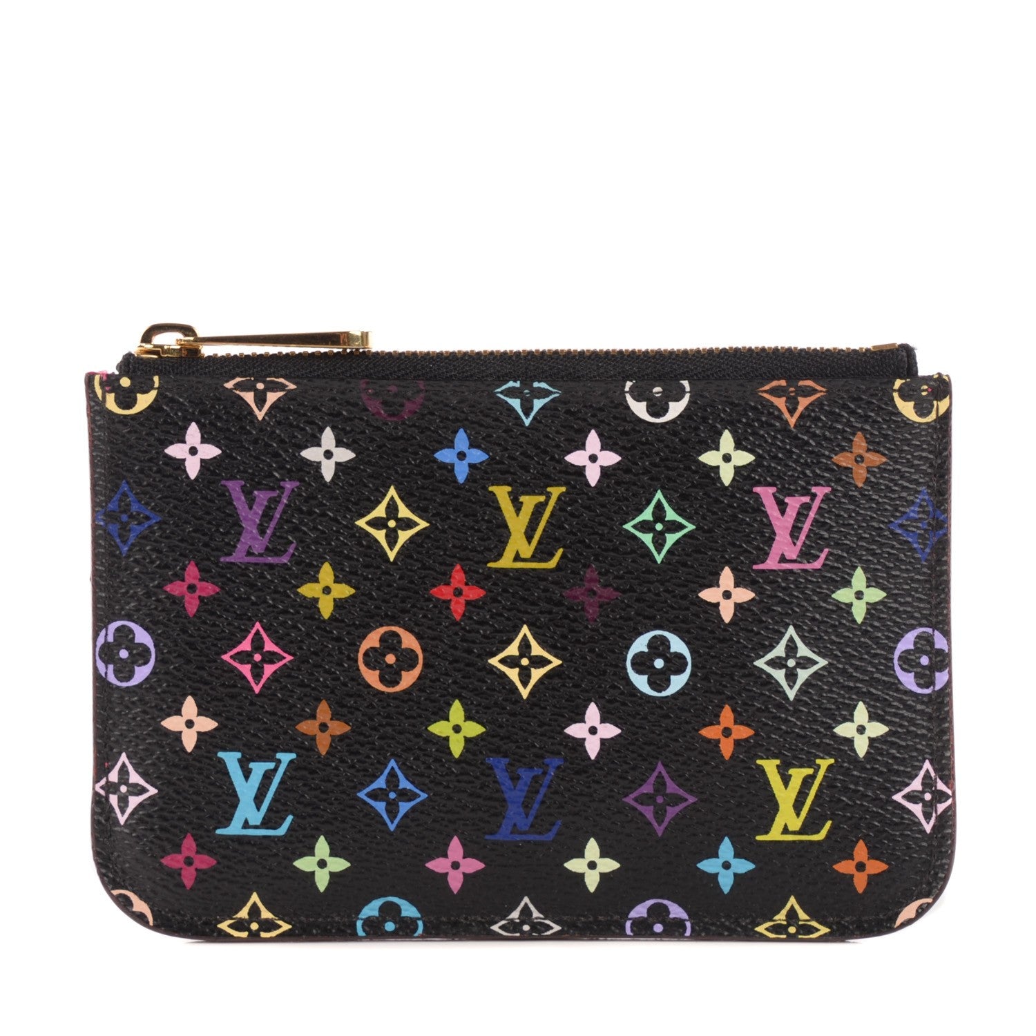 Louis Vuitton Monogram Multicolor Key Pouch Black Grenade 1 of 7