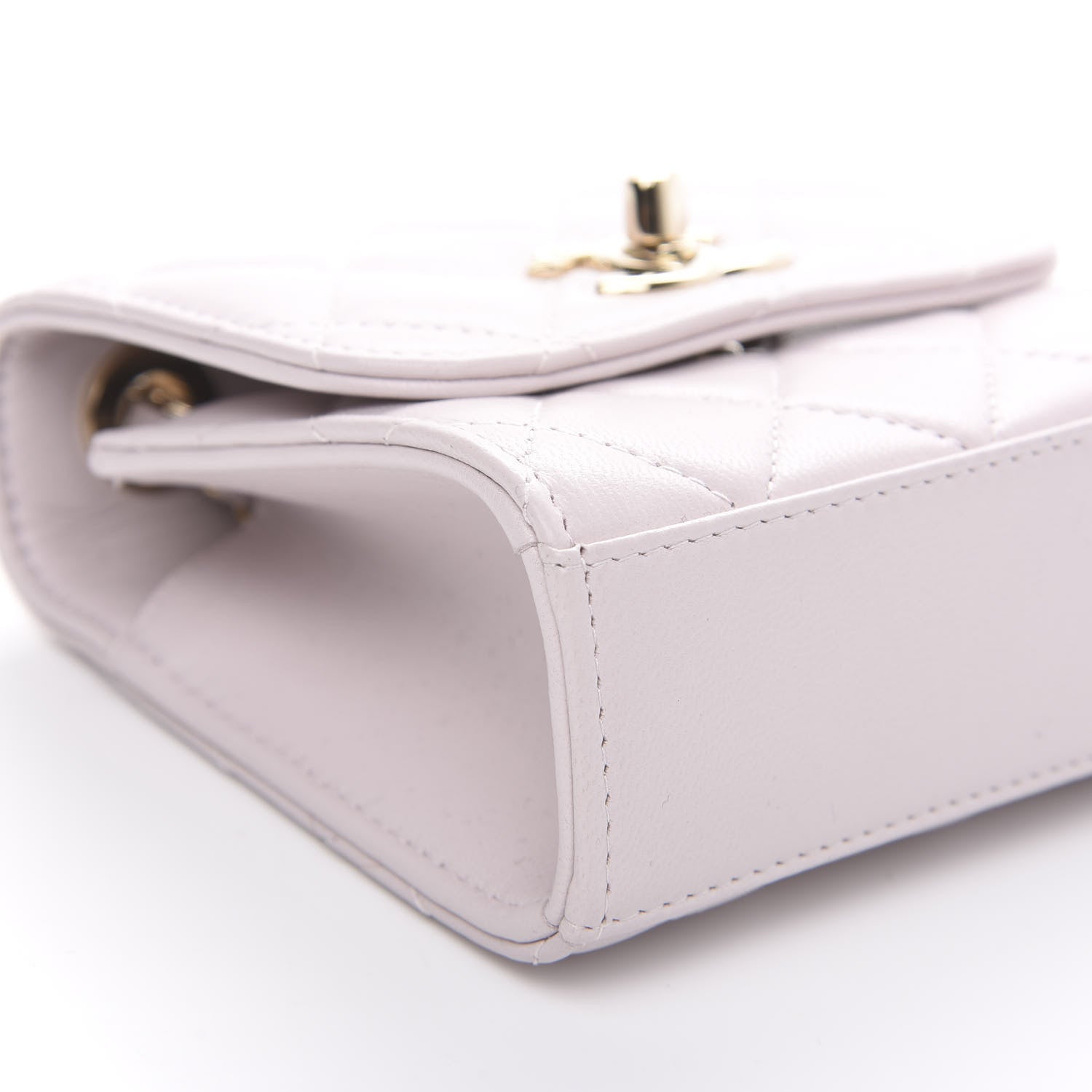 Chanel Lambskin Quilted Mini Trendy CC Clutch With Chain Lilas Lilac 7 of 9