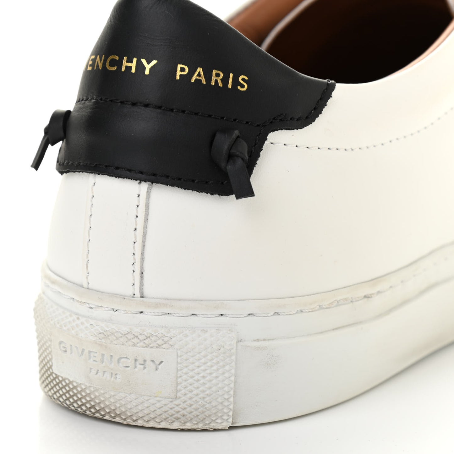 Calfskin Band Logo Womens Urban Street Sneakers 39.5 White Black