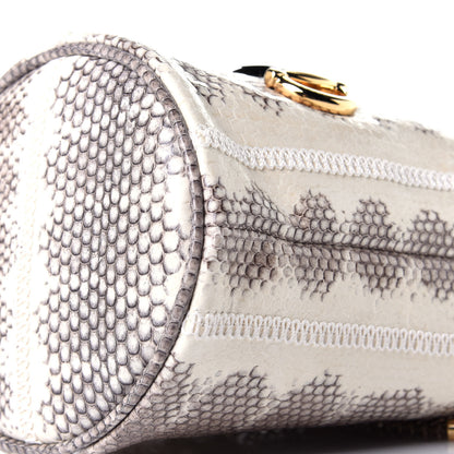 Gucci Snakeskin Mini Zumi Bucket Bag Grey 8 of 9